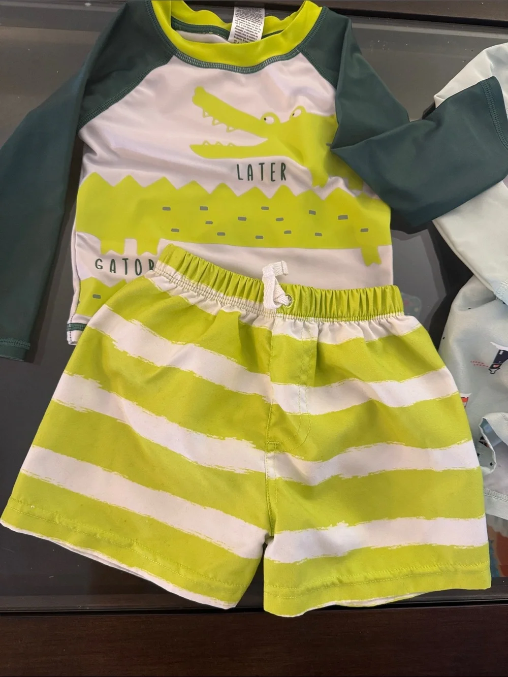 Gerber Kids Swim Sets - Lime Green, Dark Green, Light Blue